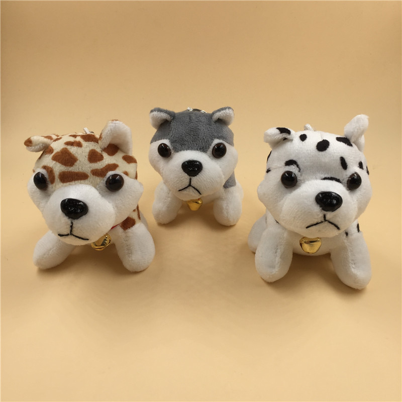 宝拉哈士奇毛绒挂件钥匙扣斑点狗毛绒公仔婚庆情侣礼物定制批发