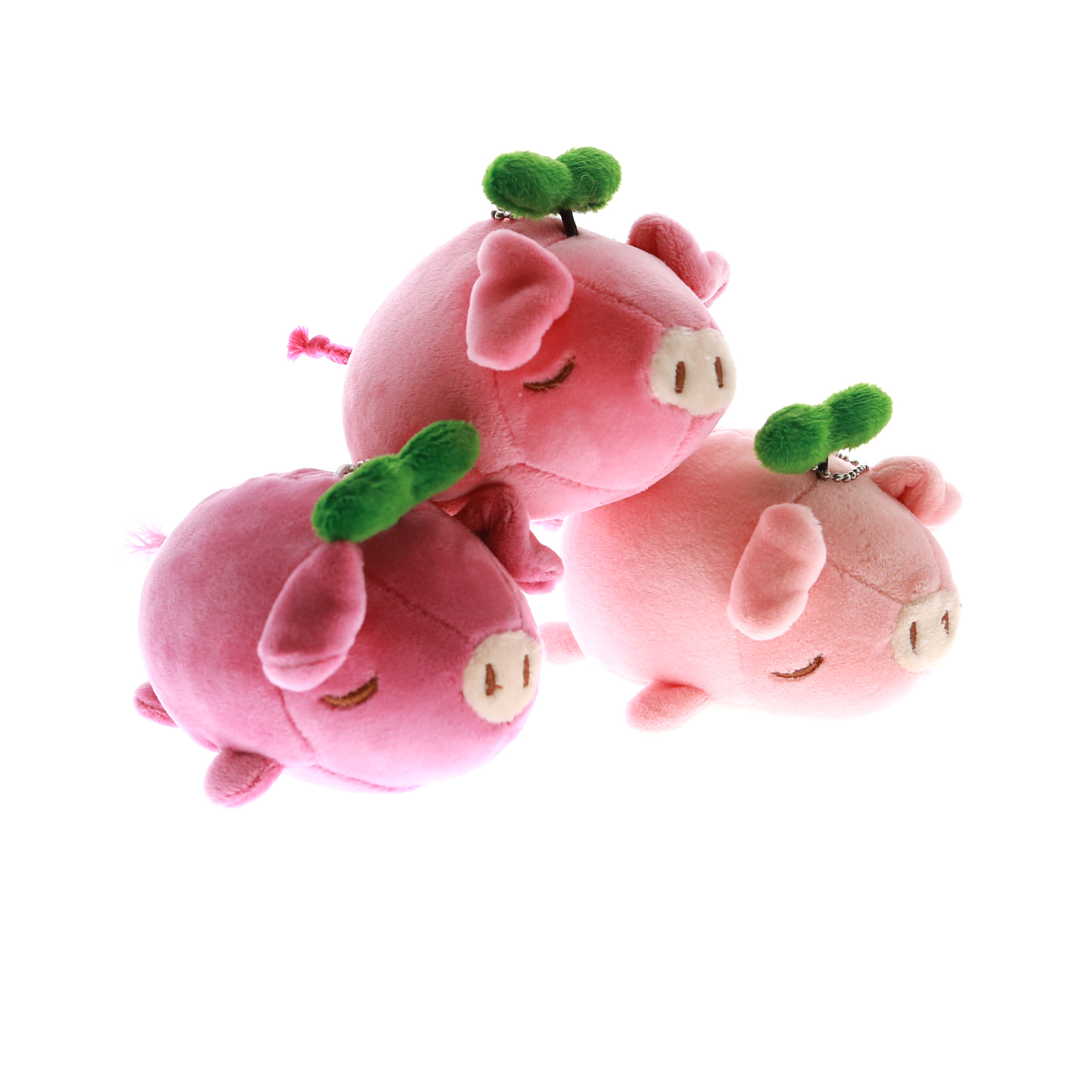 宝拉及软羽绒棉小猪挂件叶子猪毛绒钥匙扣玩偶抓机娃娃婚庆礼品