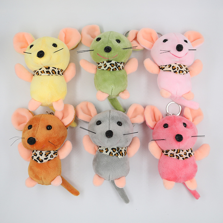 宝拉毛绒玩具挂件钥匙扣水晶超柔斑纹围巾老鼠厂家直销礼品精品款