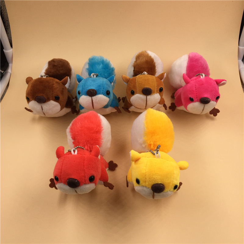 宝拉松鼠毛绒挂件钥匙扣大尾巴松鼠毛绒玩偶抓机娃娃婚庆抛洒礼品