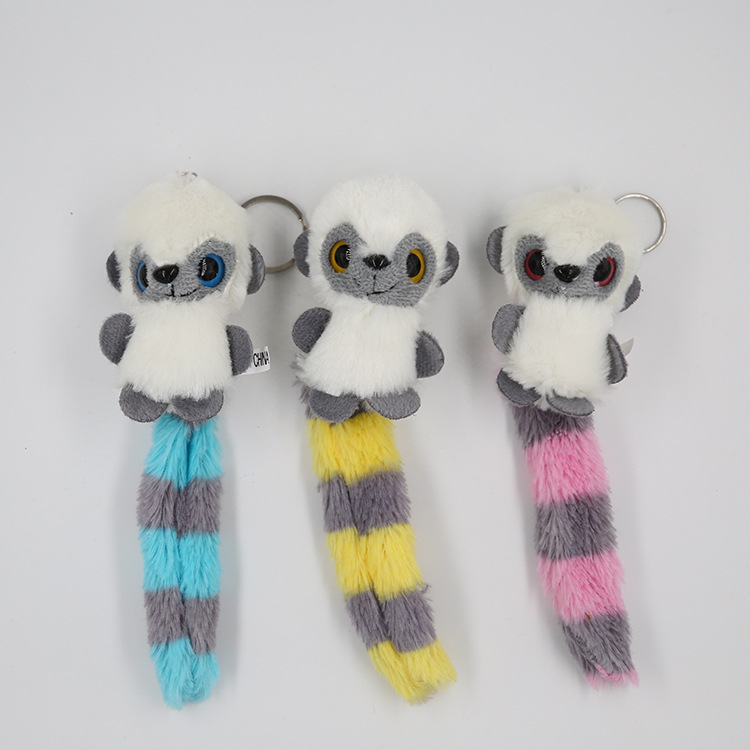 宝拉毛绒玩具挂件钥匙扣长毛小号蜂猴长尾巴现货厂家直销精品礼品