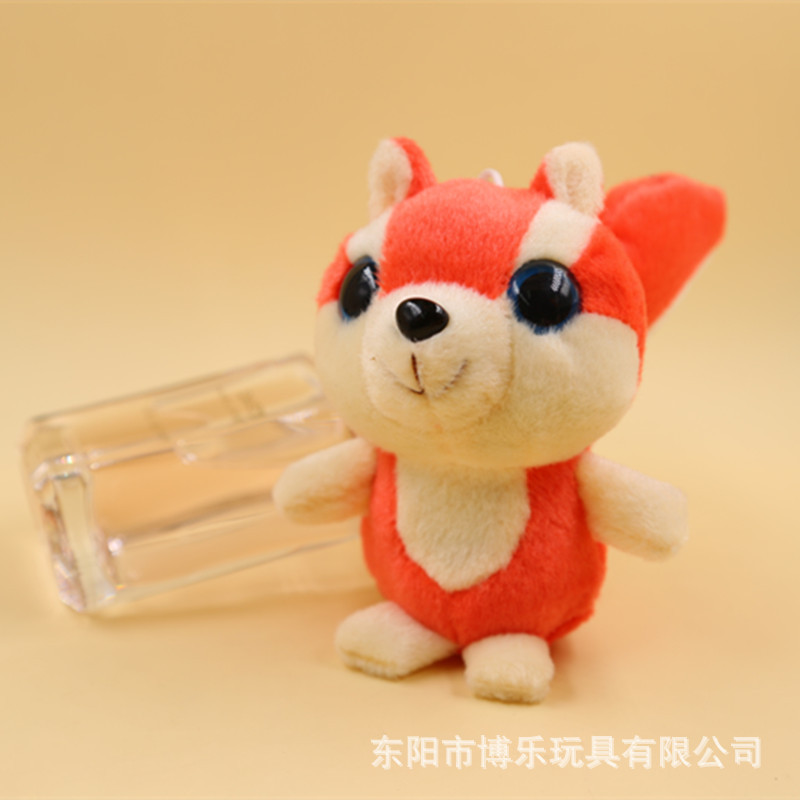 创意松鼠毛绒玩具大眼睛松鼠挂件钥匙扣车载摆饰婚庆礼品爪机娃娃