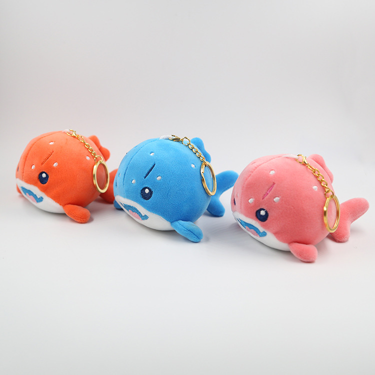 宝拉毛绒挂件钥匙扣海洋鲨鱼四面弹礼品厂家直销批发价精品款