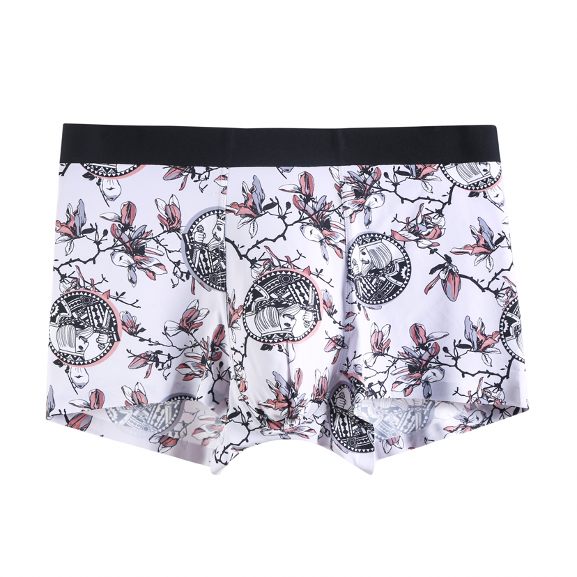 时尚涵贝冰丝无痕男士内裤时尚型男冰丝男士平角内裤