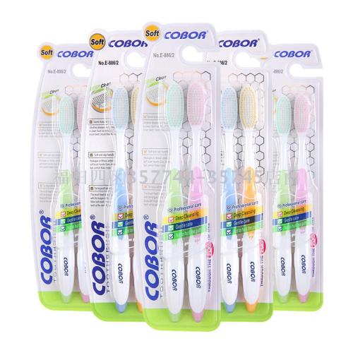 Kebel Cobor E886-2 Soft Bristle Adult Toothbrush Export Wholesale 