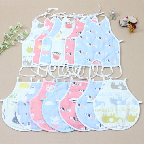 New Baby Six-Layer Gauze Apron Baby Belly Protection Joint Legs Bibs with Leg Apron Factory Direct Sales Foreign Trade