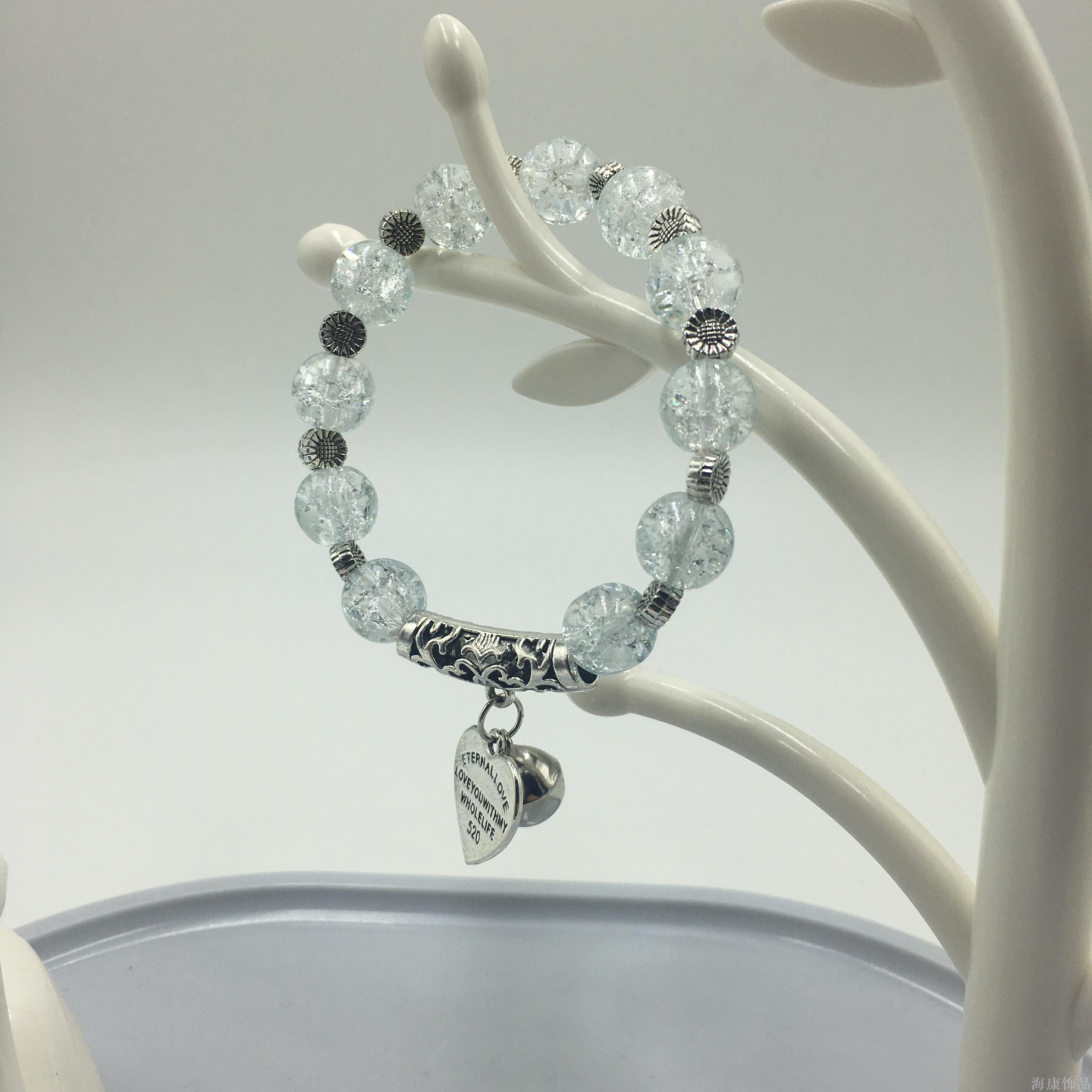 地摊爆款手链直播网店礼品活动赠品女士女孩子水晶合金猫眼手链S2