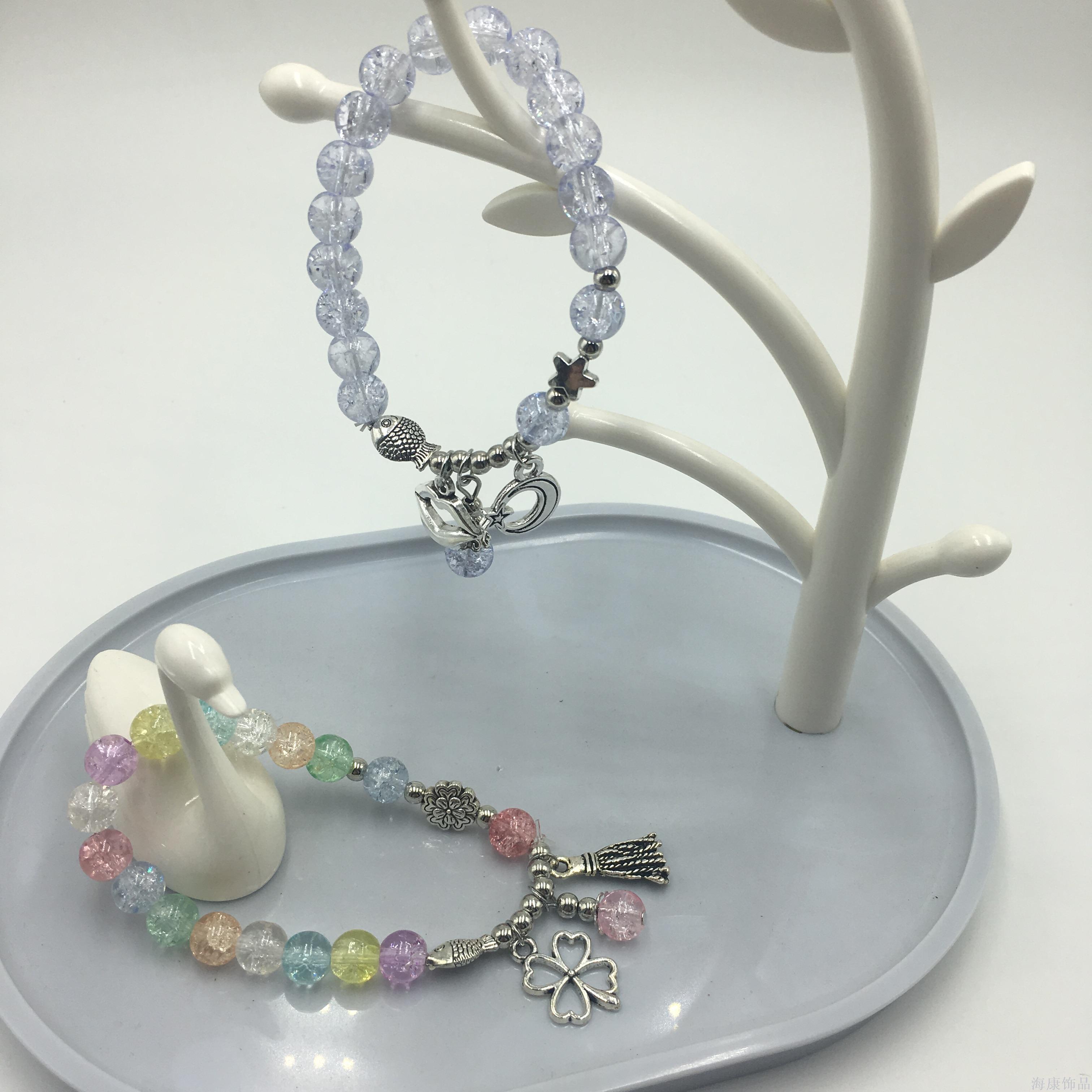 地摊爆款手链直播网店礼品活动赠品女士女孩子水晶合金猫眼手链S2