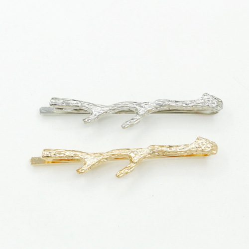 european and american fashion jewelry simple tendy mori girl metal branch barrettes side clip
