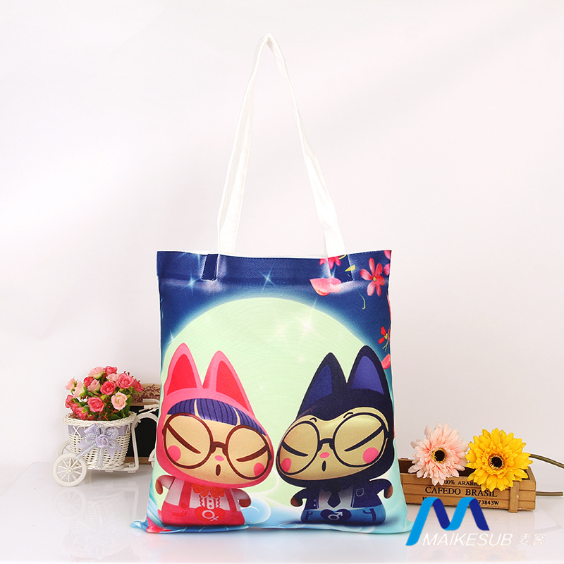 热转印帆布袋环保购物袋定做文艺帆布袋手提袋白色帆布包空白DIY