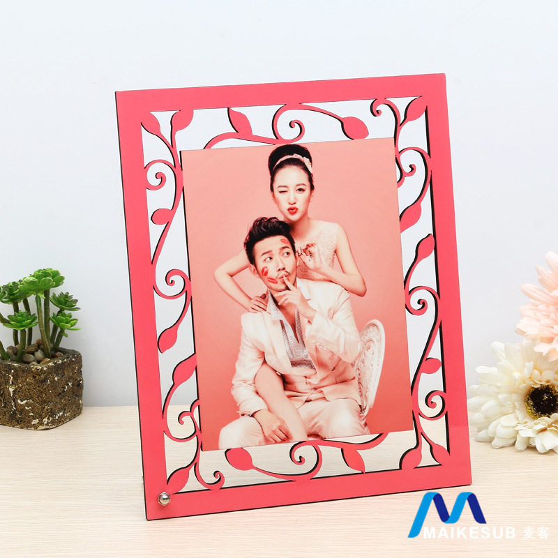 高品质热转印木板画 仿铁艺花边摆台创意无框画精美装饰工艺画