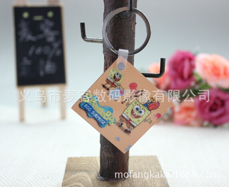 批发热转印空白耗材 MDF钥匙扣 小方型 可印logo 广告礼品