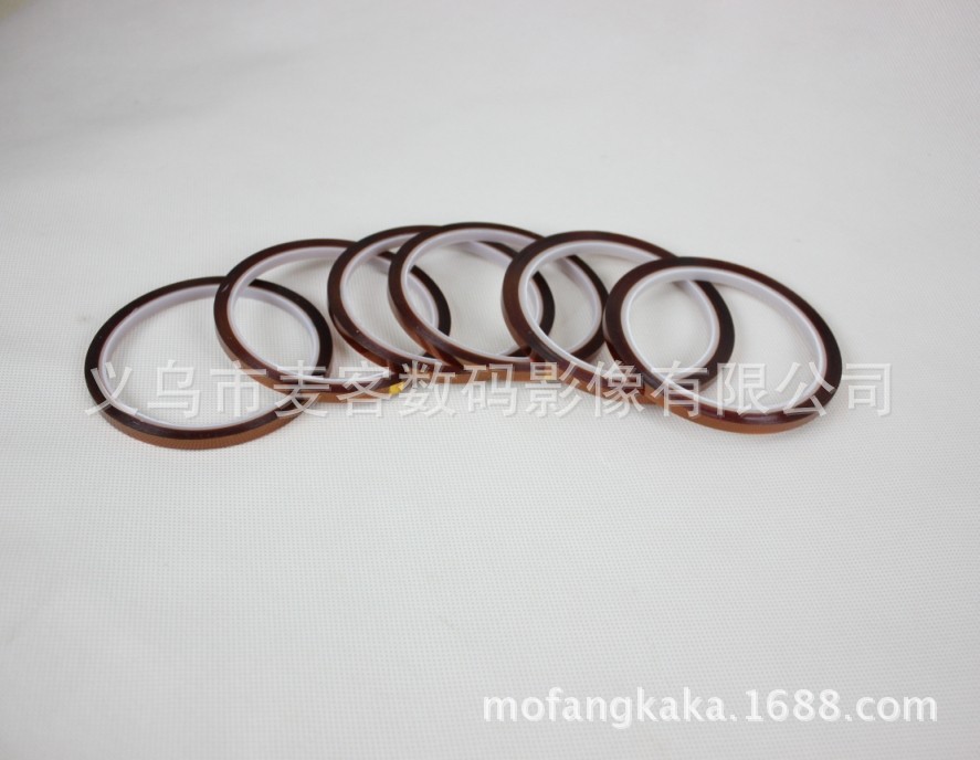 批发高温胶带胶布工业热转印专用耐300度茶色高温胶带可定制