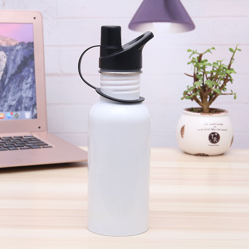 新款不锈钢热转印空白涂层户外运动水壶便携水杯促销礼品定制logo