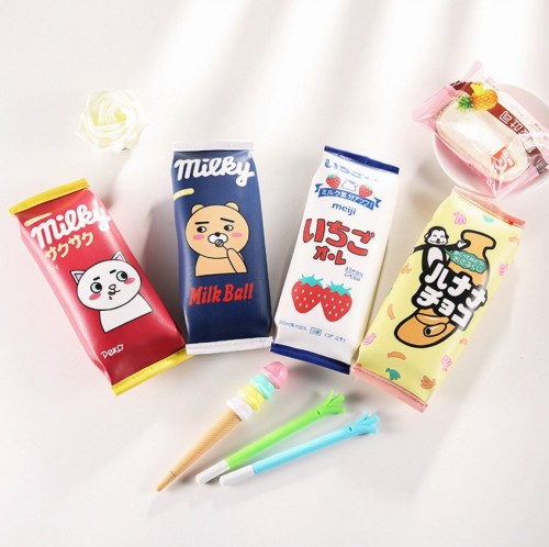 simulation pencil case fun snacks pencil case creative cartoon biscuit pencil case student stationery bag buggy bag coin purse