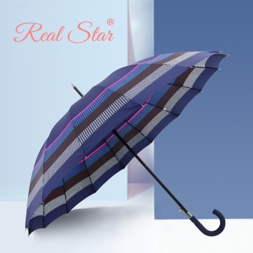rst umbrella export to europe 16 bone windproof business houndstooth stripes contrast color men‘s all-weather umbrella
