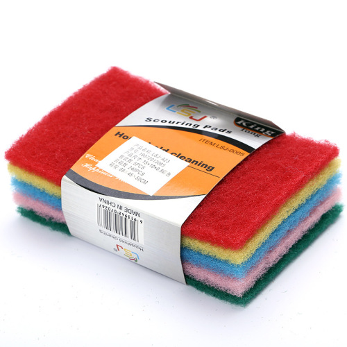Practical Scouring Pad Five-Piece Colorful Rag Kitchen Magic Decontamination Oil-Free Multi-Functional Rag Factory Direct Sales