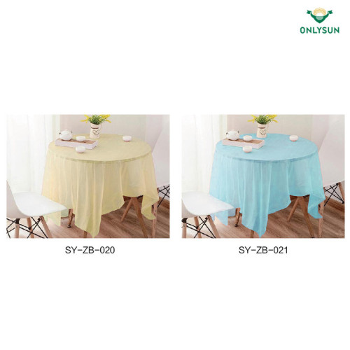 Factory Direct Household Tablecloth Hotel PE round Tablecloth Hotel Restaurant Waterproof and Oil-Proof table Skirt Customized Wholesale
