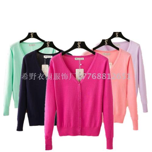 2020 foreign trade autumn and winter miscellaneous women‘s clothing thin cardigan factory tail goods women‘s knitwear clearance wholesale supply