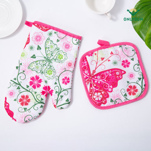 Factory Spot Sales Single Oven Special Use Microwave Oven Gloves Kitchen Heat Insulation Mat Gloves Set Wholesale 
