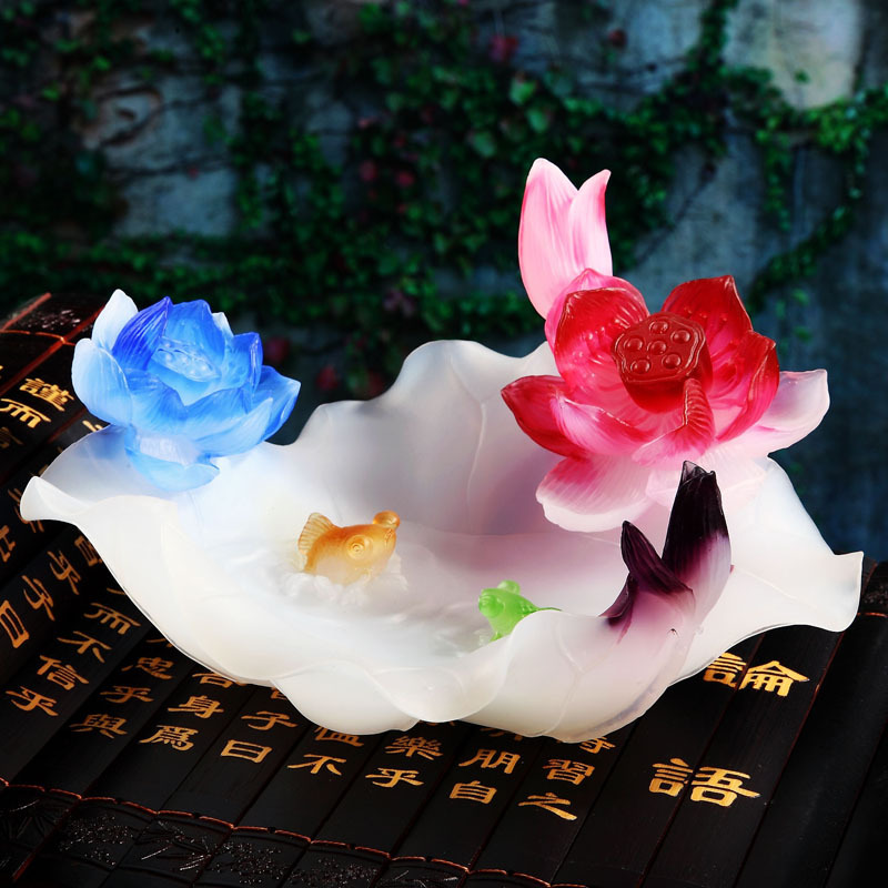 古法琉璃满玉摆件工艺品家居办公室会所高档摆设婚庆装饰用品批发