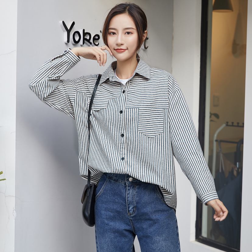 衬衫女2020春新款百搭设计感小众复古港味学院风