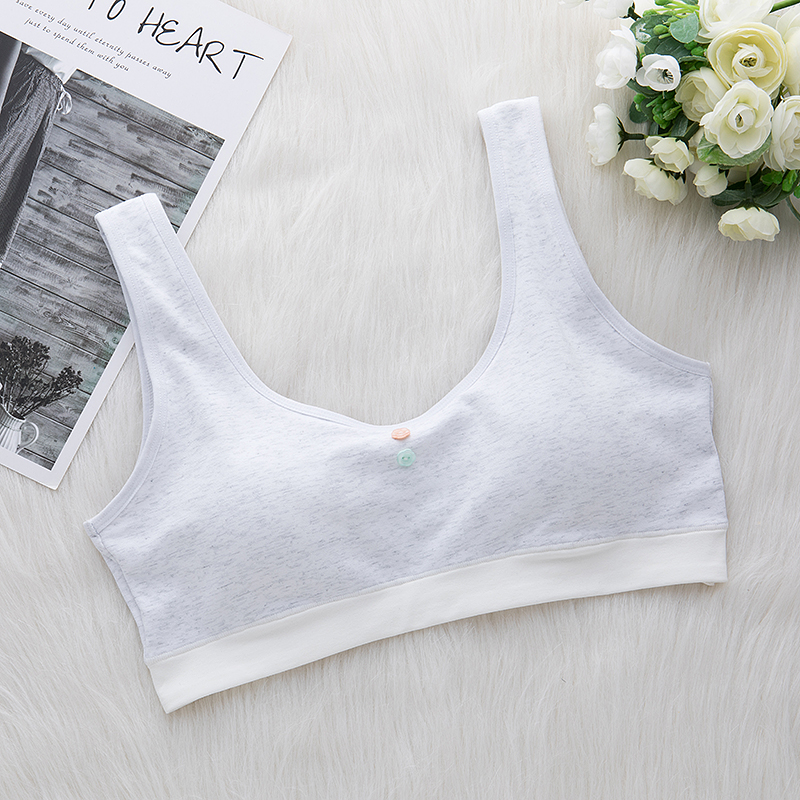 发育期无钢圈定型杯少女背心 学生初中高中面料运动不跑位文胸