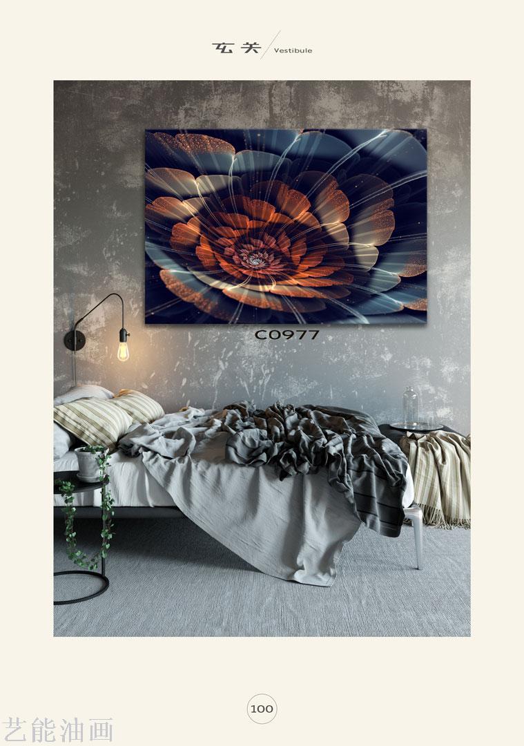 装饰画 现代简约抽象轻奢风 晶瓷 冰晶 油画 无框画 酒店画