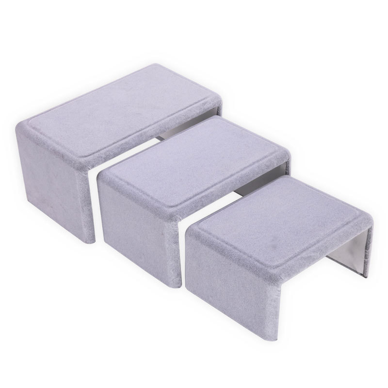 珠宝首饰展示架 柜台平摆道具 方形三件套首饰项链手镯戒指展示架