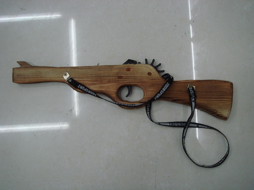 木头手枪 玩具枪 皮筋枪皮圈枪 木质玩具枪打皮圈手枪 连发手枪