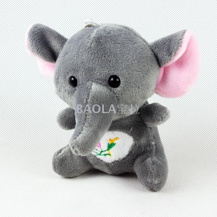 11cm小象毛绒玩具 新款卡通大象玩偶 厂家直销挂件公仔