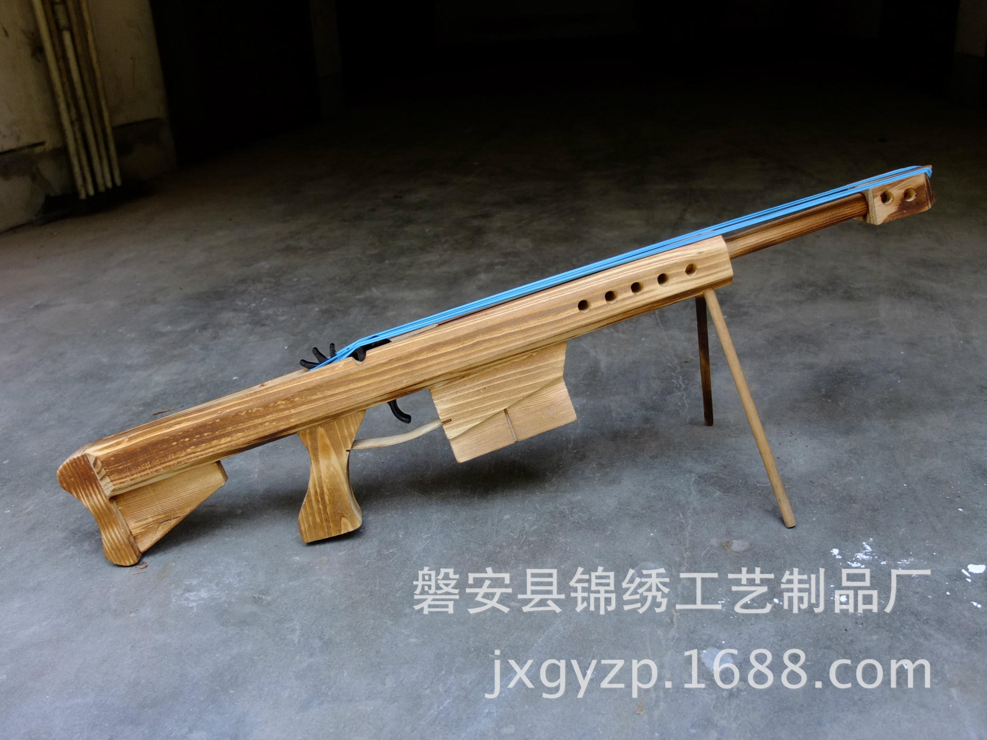 打皮筋木枪 打皮圈木枪 木头玩具枪 木制巴雷特狙击枪 儿童玩具