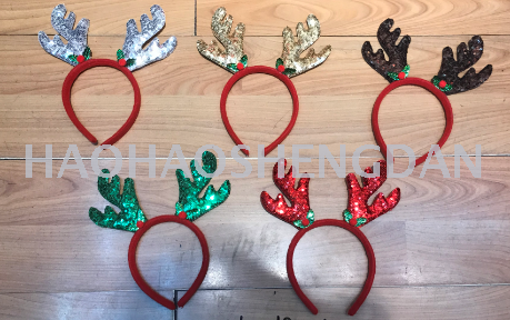 圣诞节装饰品 圣诞头扣 派对道具儿童礼物圣诞用品头箍厂家直销