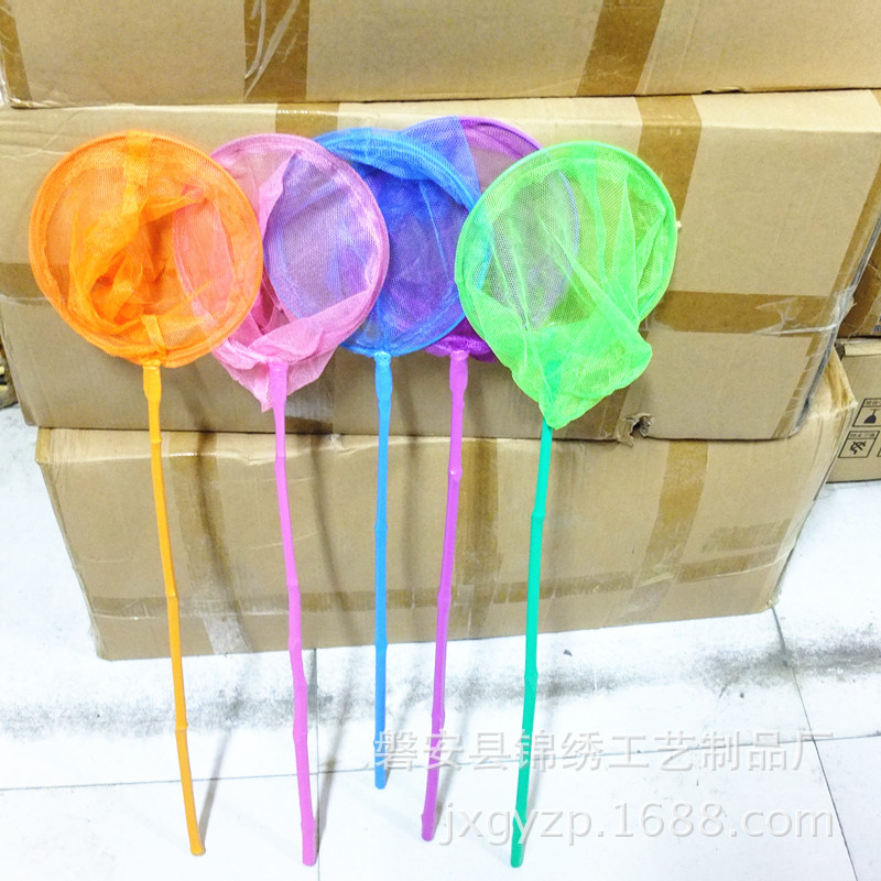 厂家直销 竹制捞鱼网 竹竿渔网 捕虫网昆虫网蜻蜓蝴蝶网 小号