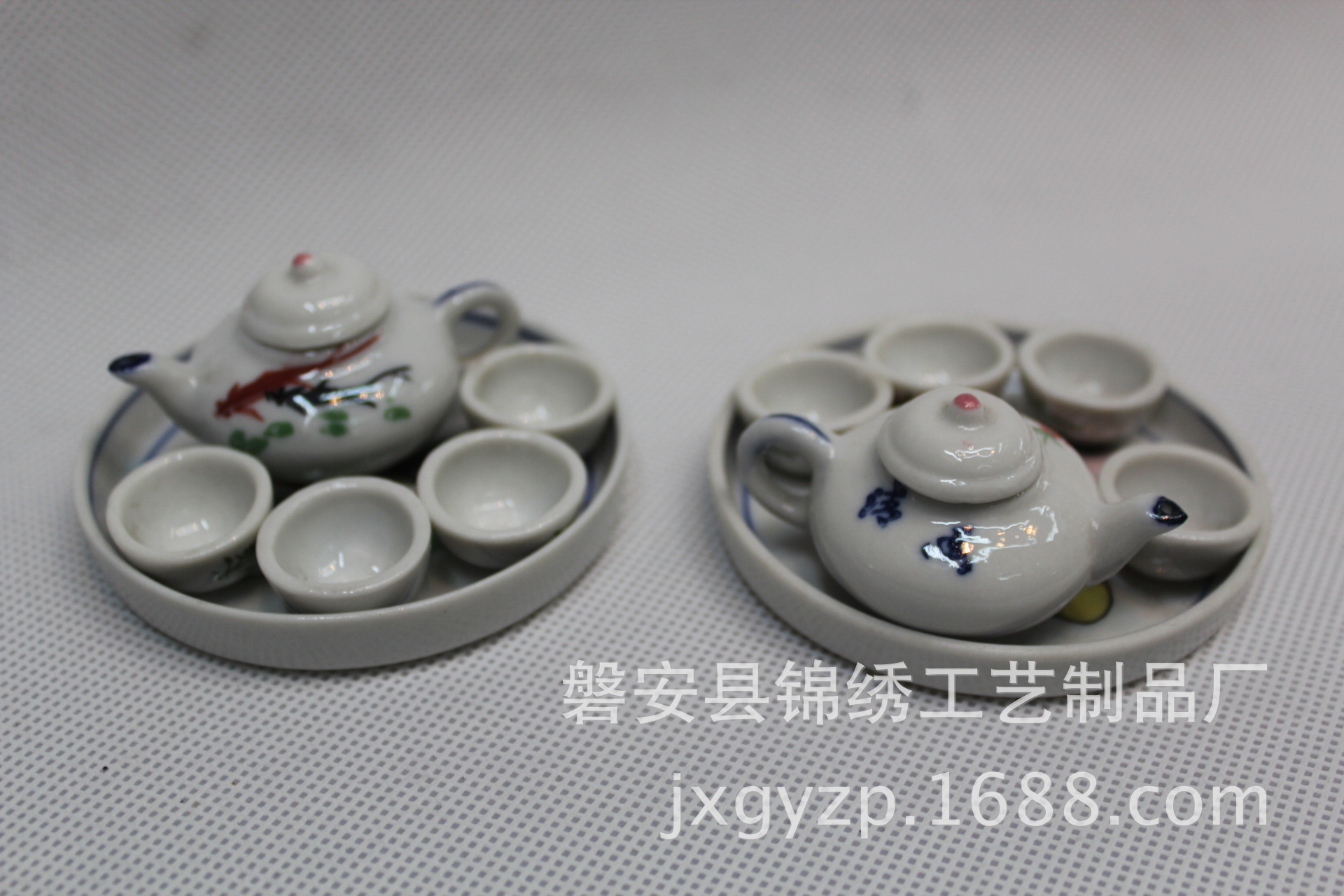 陶瓷迷你茶壶儿童过家家仿真迷你茶具套装陶瓷童子茶具工艺品