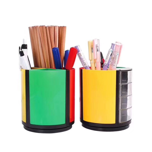 cost-effective 468 multi-functional 360-degree rotating plastic pen container