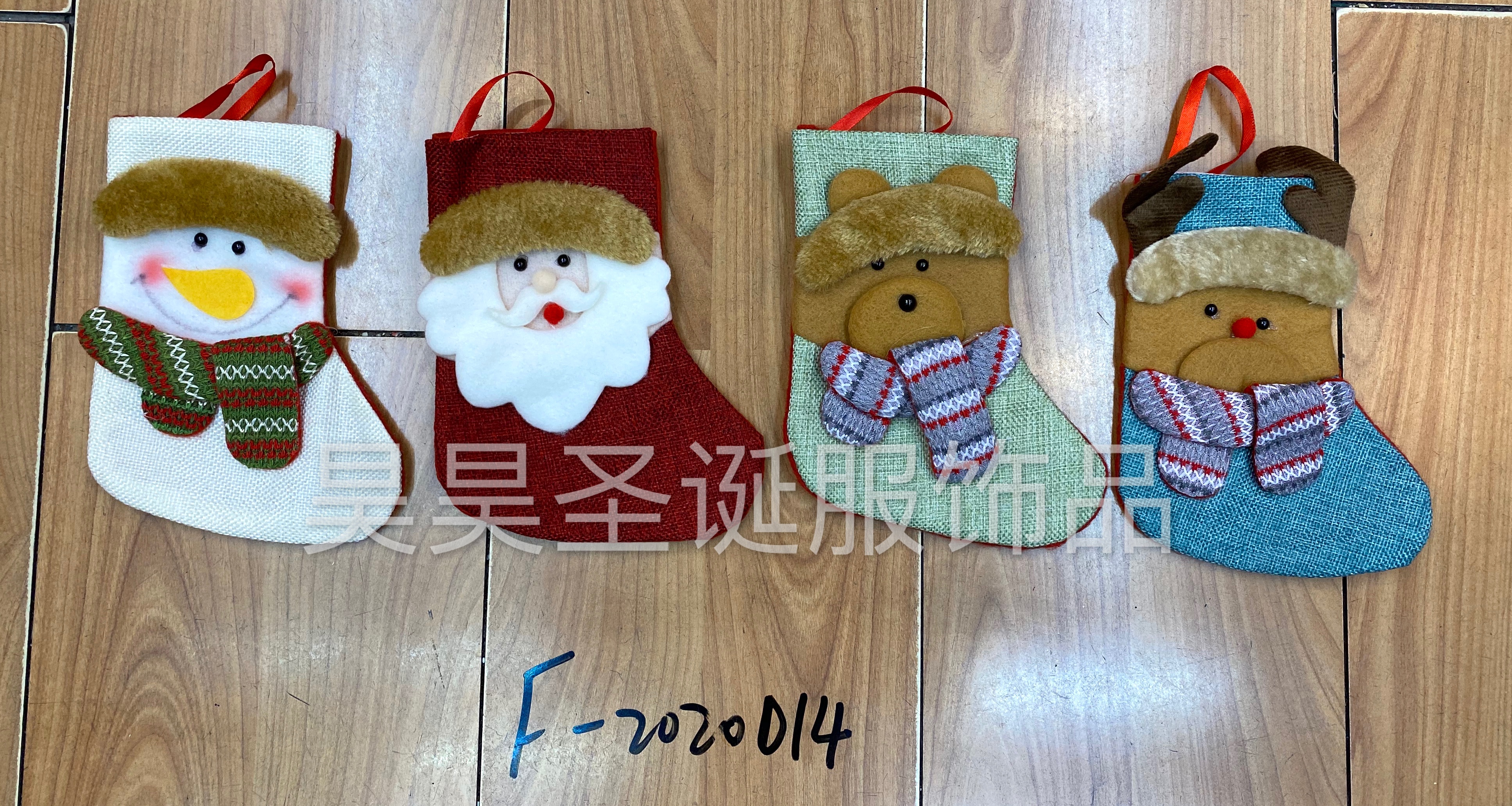 圣诞装饰袜 圣诞礼品袜吊饰 圣诞袜装饰老人雪人鹿 圣诞装饰袜子