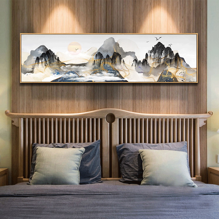 PS高光镜面现代装饰画卧室床头挂画