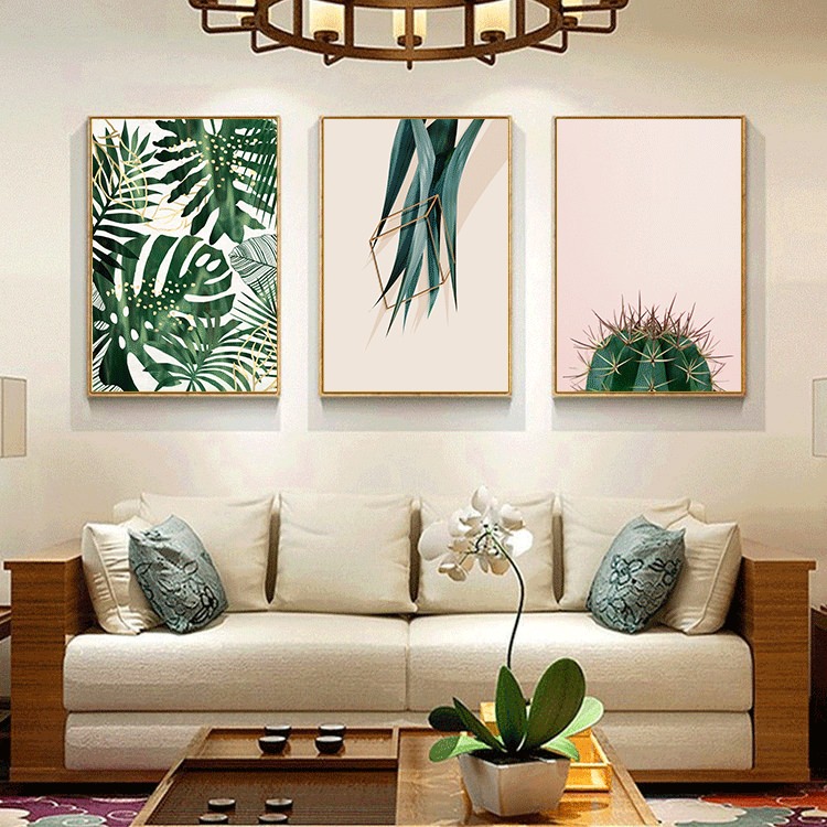 PS高光镜面现代装饰画客厅沙发背景墙餐厅挂画