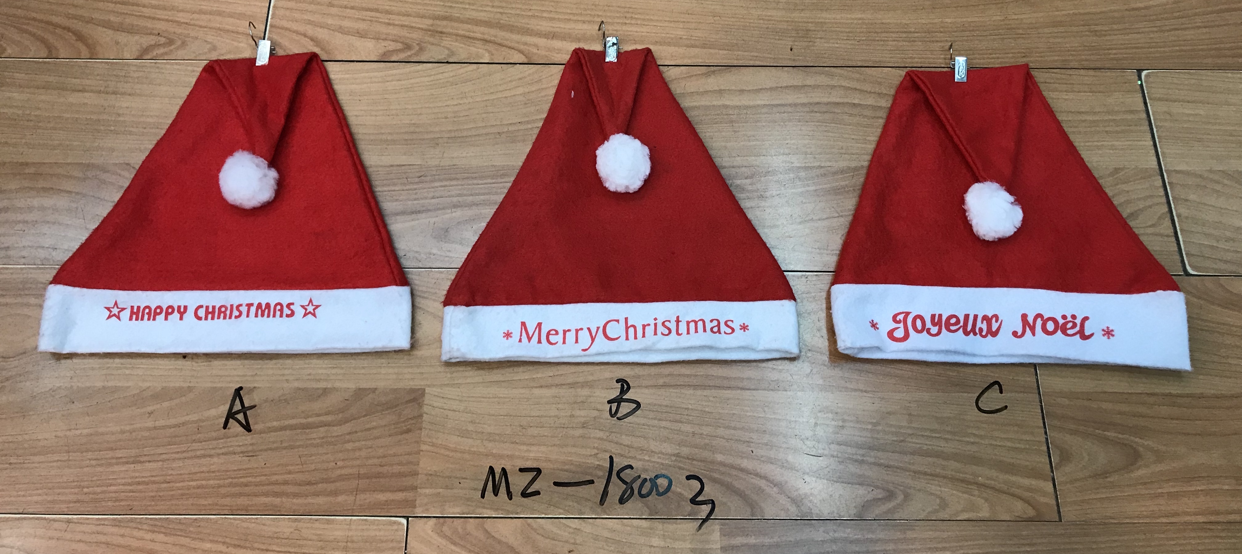 圣诞帽子圣诞饰品帽子节日派对无纺布圣诞帽热销圣诞帽