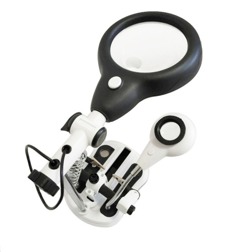 new plug-in multi-lens with led light auxiliary clip maintenance hd desktop magnifying glass 16130-108c
