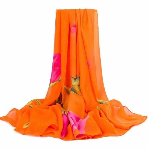 spring 100*180 artificial silk beach towel sunscreen scarf