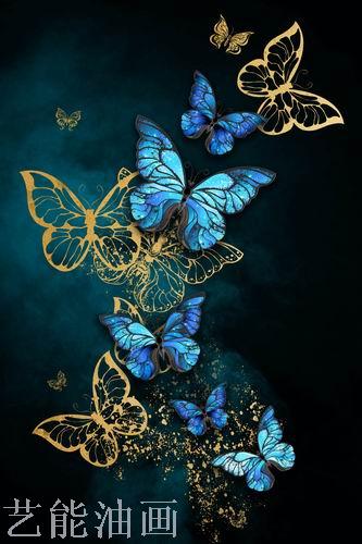 玄关装饰画 现代简约抽象轻奢风 晶瓷 冰晶 油画 无框画 酒店画