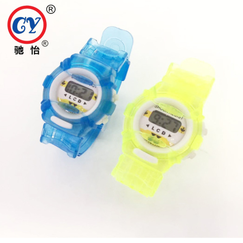 Fashion Transparent Little Bora Watch Boys and Girls Transparent Small Electronic Wrist Watch Daily Necessities