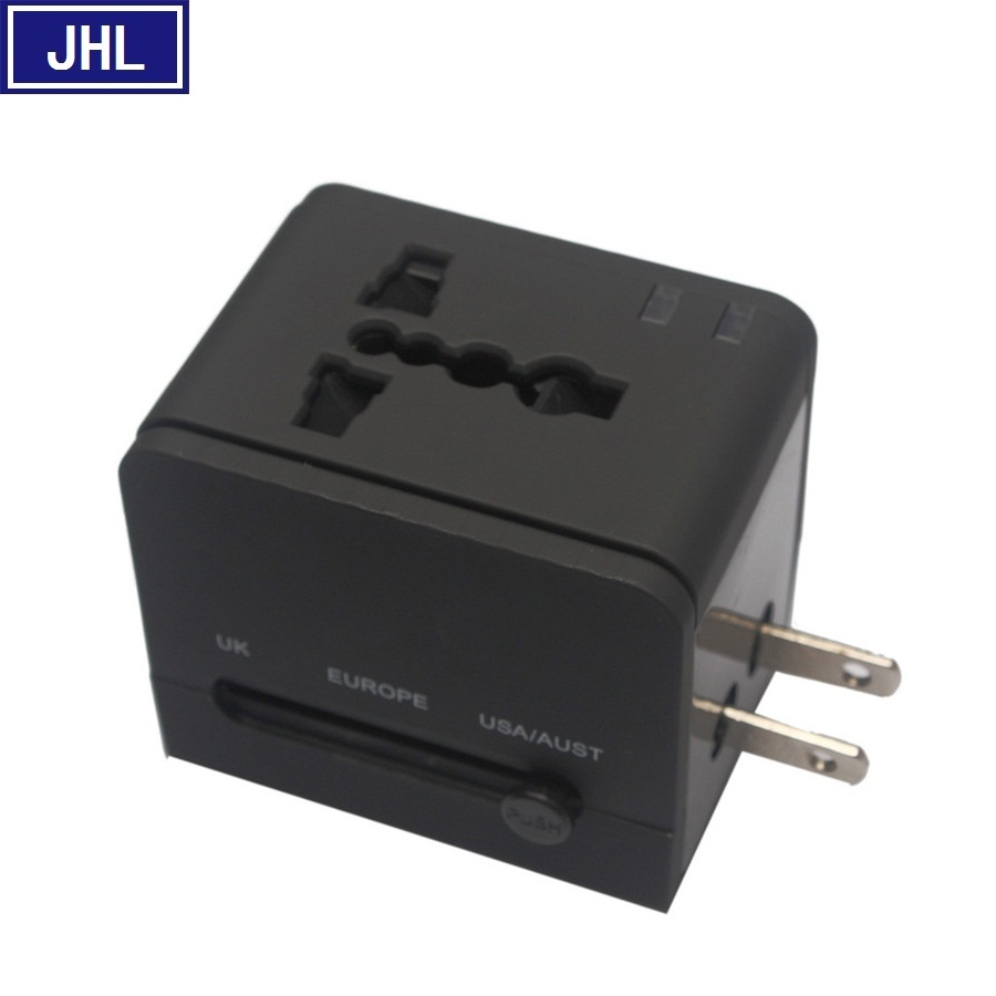 旅行USB充电转换插头 多功能 适用欧、美、英等 防漏电 外贸热销