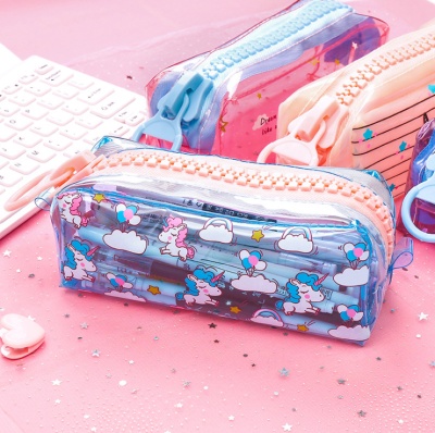 large transparent pencil case