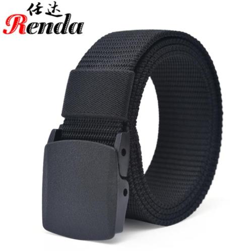 Factory Direct Sales Belt Quick-Drying Smooth Plastic-Steel Buckle Nylon Waistband Belt Sports Outdoor Anti-Allergy Belt