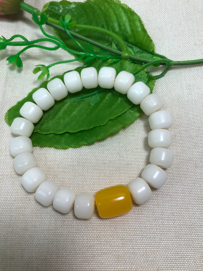 天然白菩提8*10桶隔蜜蜡手珠佛珠手链饰品礼品