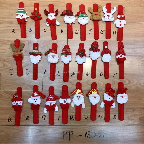 Christmas Hot Sale Children‘s Toys Christmas Bangle Bracelet Santa Claus Snowman Elk Bear Ring Pop