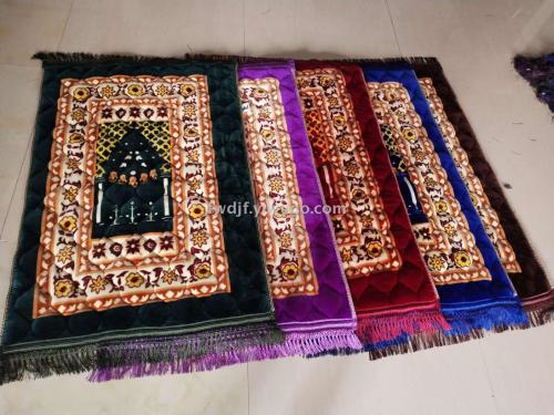 Worship Blanket Islamic Printing Quilting Worship Blanket with Flower Beard Chapel Blanket 80*120
